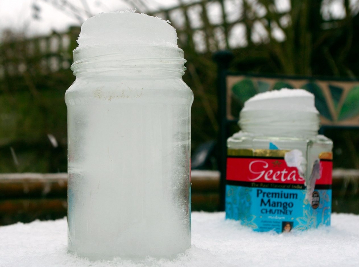 Expansión del agua al congelarse