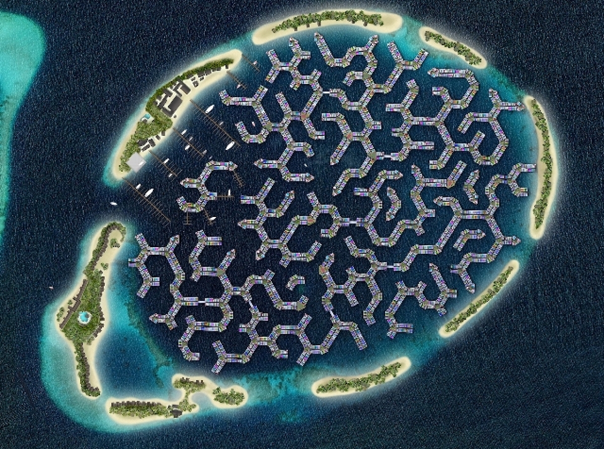 Una ciudad está surgiendo del Océano Índico