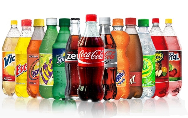 Populares bebidas azucaradas