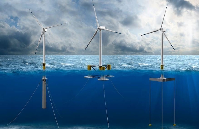 Instalación de aerogeneradores en aguas profundas
