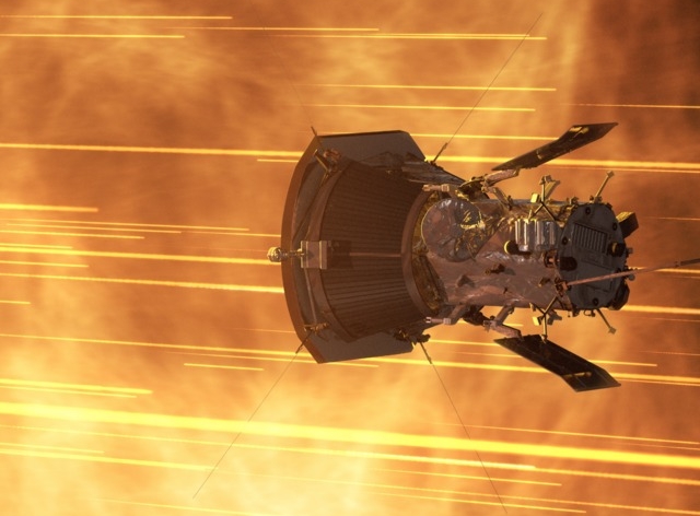 Representación artística de la sonda solar Parker